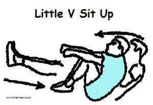 Little V sit up